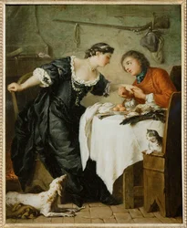 Der Falke, aus den Fabeln von Lafontaine