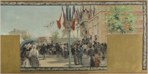 Skizze für das Rathaus von Bagnolet: Sommer. Das Fest von Bagnolet am Tag der Krönung der Rosenkönigin