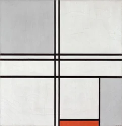 Komposition (Nr. 1) Grau-Rot