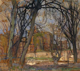 Frühlingssonne: Burgruine Brederode, ca. 1909-10