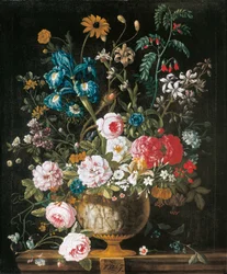 Juni, aus Die zwölf Monate der Blumen, ein Blumenkalender von Stillleben