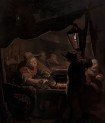 Ein Donut-Macher bei Kerzenlicht, 1815