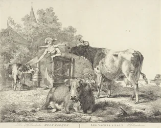 Kühe und Milchmädchen