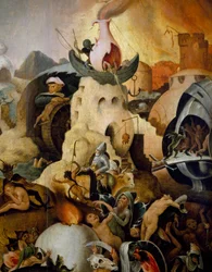 Jüngstes Gericht, ca. 1554, Gemälde von Pieter Huys, Öl auf Holz