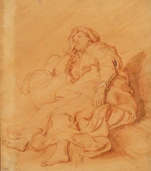 Studie der Figur von Rachel, um 1621