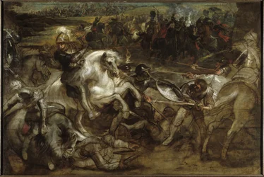Heinrich IV. in der Schlacht von Ivry