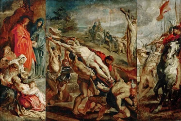 Die Kreuzaufrichtung, Skizze für das Triptychon