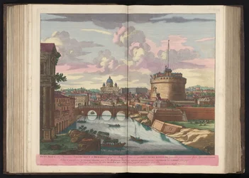 Engelsburg, Petersbasilika und der Fluss Tiber