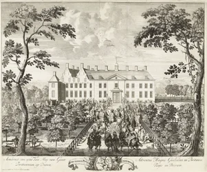 Ankunft von Wilhelm III. im Jagdschloss Hof te Dieren, 1691