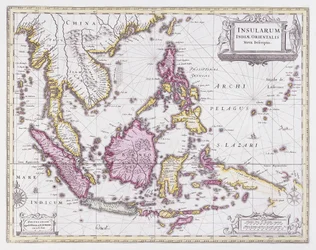 Karte von China und Indonesien, ca. 1710