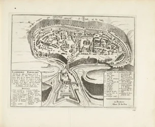 Karte von Kamjanez-Podilskyj, 1726