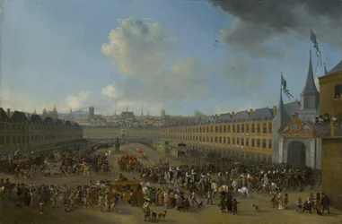 Turnier auf dem Place des Vosges in Paris