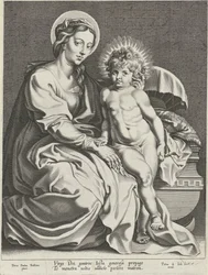 Maria mit Christuskind bei der Wiege