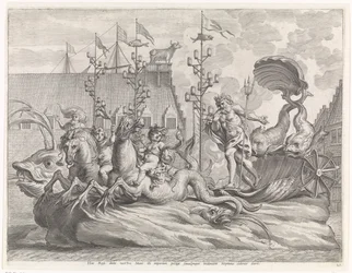 Spektakel mit dem Streitwagen des Neptun