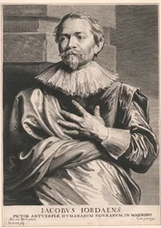 Jacobus Jordaens, Pictor Antuerpiæ, Humanarum Figurarum, in Majoribus