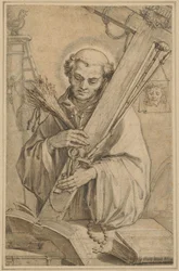 Der heilige Bernhard von Clairvaux mit den Leidenswerkzeugen