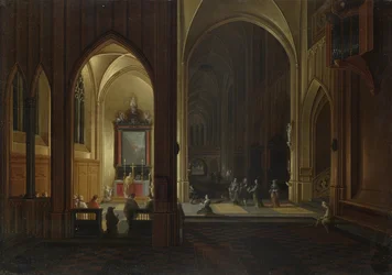 Abendgottesdienst in einer Kirche, 1649