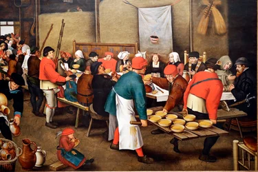 Museum von Évora. Brueghel, Pieter der Jüngere (um 1564-1638). Hochzeitsmahl (oder Bauernhochzeit)