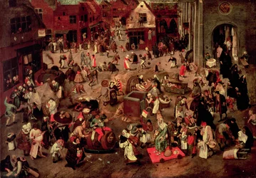 Der Zusammenstoß zwischen Careme und Mardi-Gras