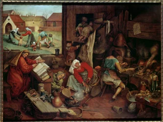 Der Alchemist, 17. Jahrhundert, Privatsammlung