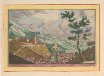 Ansicht von Granada und den Gebäuden der Alhambra