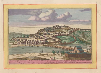 Ansicht der portugiesischen Stadt Coimbra (Theatrum Hispaniae)