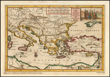 Karte des östlichen Mittelmeers von 1700 von Pieter van der Aa