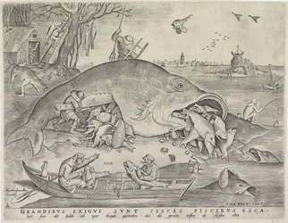 Große Fische fressen kleine Fische