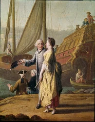 Ein Reeder und eine Dame (Detail eines Genrebildes)
