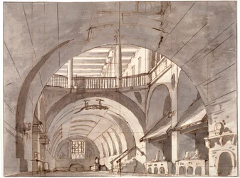 Bühnenbild für ein Theaterstück, 1800er Jahre