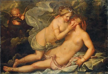 Jupiter in der Gestalt von Diana und die Nymphe Kallisto