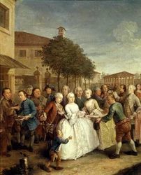 Eine Party in der Villa Widmann, ca. 1750