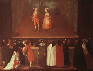 Pause, aus der Schule von Pietro Longhi