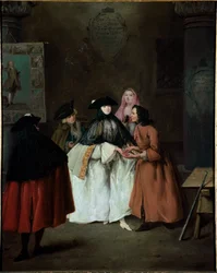 Die Wahrsagerin. Gemälde von Pietro Longhi (1702-1785) 1752-1756 Venedig, Ca