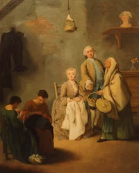 Der Verkäufer von Bussolai (venezianische Süßigkeiten)