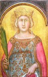 Die heilige Katharina von Alexandria, kurz nach 1342