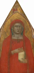 Heilige Maria Magdalena mit einem Engel [linkes Panel], wahrscheinlich 1340