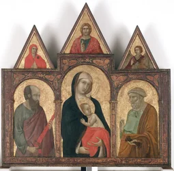 Jungfrau und Kind mit den Heiligen Paulus und Petrus, 1310 - 20