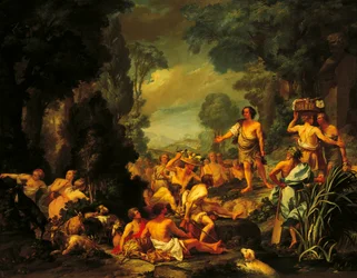 Frugoni in Arkadien, ca. 1760, von Pietro Melchiorre Ferrari (1735-1787)