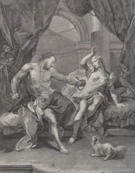 Samson und Delilah auf einem Bett sitzend, ca. 1730-39