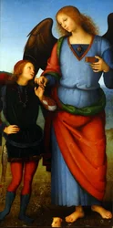 Detail (Die Jungfrau und das Kind mit einem Engel, der Erzengel Raphael mit Tobias und der Erzengel Michael)