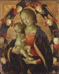 Madonna mit Kind umgeben von Cherubim