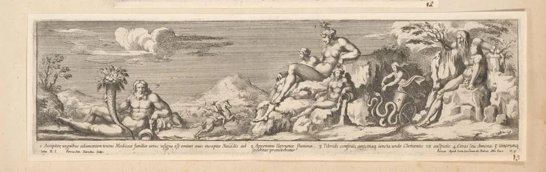 Allegorie auf die Route zwischen Rom und Florenz