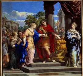 Cäsar setzt Kleopatra wieder auf den Thron von Ägypten