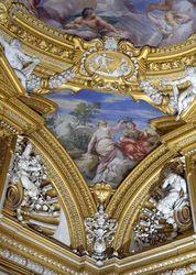 Die Sala di Apollo (Detail des Pendentifs mit den Musen Kalliope und Melpomene)