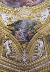 Die Sala di Apollo (Detail des Pendentifs mit den Musen Urania und Euterpe)