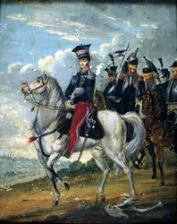 Prinz Josef Anton Poniatowski (1763-1813) mit Führern, ca. 1813