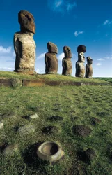 Moai-Statuen, Rapa-Nui-Nationalpark, Osterinsel, Chile