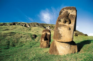 Moai-Statuen, Rapa-Nui-Nationalpark, Osterinsel, Chile