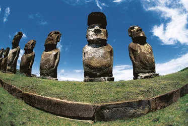 Moai-Statuen, Rapa-Nui-Nationalpark, Osterinsel, Chile